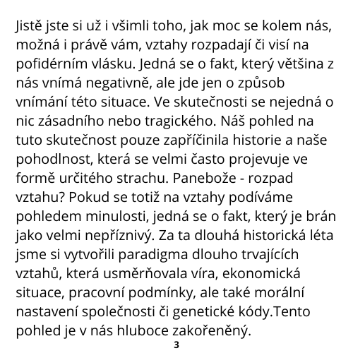 Ukázka stránky z ebooku Vztahy nové doby